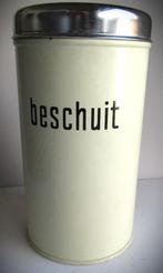 Brabantia Beschuitbus~Vintage Bus Beschuit~Blik~Rond Zilver, Ophalen of Verzenden, Gebruikt, Beschuit, Overige merken