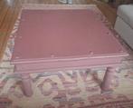 Houten geverfde salontafel, Ophalen, Gebruikt, 100 tot 150 cm, Vierkant