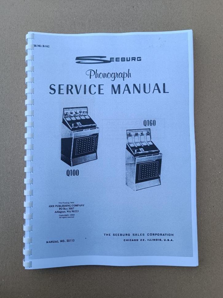 Service Manual: Seeburg Q100/160 (1960) jukebox nieuw !!, Verzamelen, Automaten | Jukeboxen, Nieuw, Seeburg, 1950 tot 1960, Verzenden
