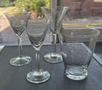 Kristallen set glazen (Retro jaren 50 vorige eeuw), Ophalen of Verzenden, Zo goed als nieuw, Overige typen