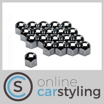 Universele wielmoerkapjes 17mm Chroom 20 stuks beschikbaar voor biedingen