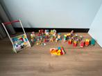 Grote set houten blokken van o.a. Woezel en Pip en HEMA, Kinderen en Baby's, Speelgoed | Houten speelgoed, Ophalen, Gebruikt, Duw- of Trekspeelgoed