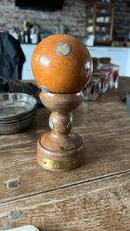 Oude houten klootschieters trofee 12/12-72 in goede staat, Ophalen of Verzenden