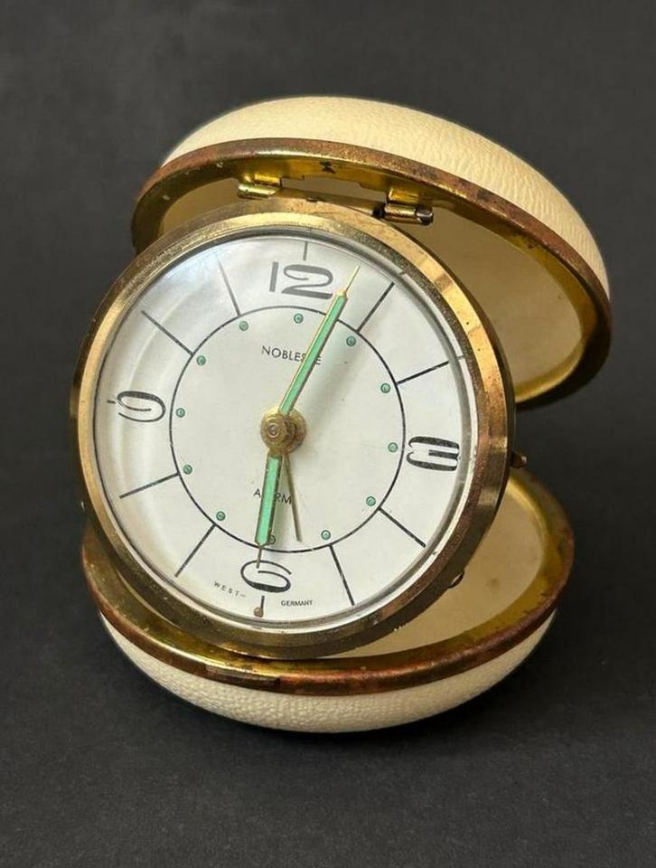 Vintage Reiswekkertje, Noblesse West Germany, Verzamelen, Retro, Ophalen of Verzenden