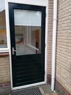 Buitendeur, donkergroen, Doe-het-zelf en Verbouw, Kozijnen en Schuifpuien, Ophalen, Hout, 75 tot 150 cm, Raamkozijn