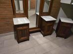 Antiek Make-up toilet meubel met spiegel en bijhorend kastje, Ophalen