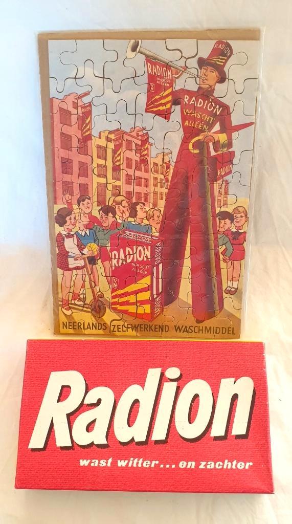 Vintage Radion puzzel, Verzamelen, Merken en Reclamevoorwerpen, Gebruikt, Overige typen, Verzenden