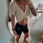 Crop top, Kleding | Dames, Tops, Beige, Ophalen of Verzenden, Zo goed als nieuw, Korte mouw