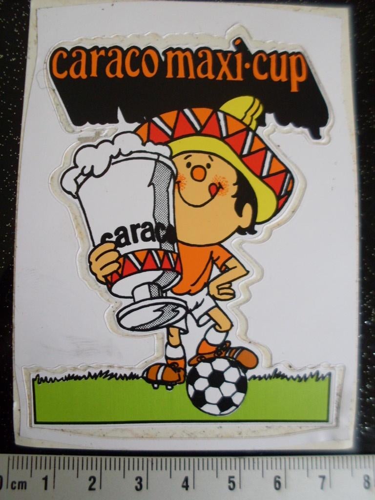 sticker caraco ijs maxi cup wk voetbal mexico, Verzenden, Zo goed als nieuw, Merk