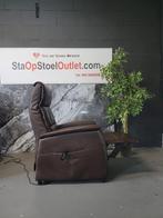 Sta op Stoel Ciar Leder Mokkabruin, Huis en Inrichting, Fauteuils, Gebruikt, Minder dan 75 cm, Leer, Ophalen of Verzenden