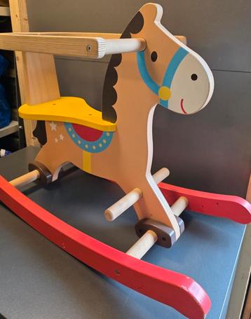 Houten Schommelpaard met Beugel beschikbaar voor biedingen