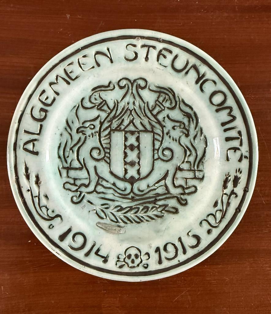 Bord 1914-1915 plateelbakkerij Distel WH van Norden, Antiek en Kunst, Antiek | Keramiek en Aardewerk, Ophalen of Verzenden