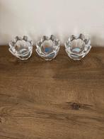 3 antieke kristallen kandelaars, Antiek en Kunst, Ophalen of Verzenden, Kristal