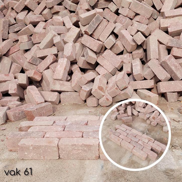 herbruik gebakken dikformaat rood, Tuin en Terras, Tegels en Klinkers, Gebruikt, Klinkers, Beton, 10 m² of meer, Ophalen