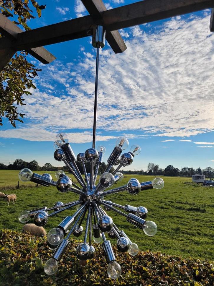 spoetnik lamp sputnik hanglamp sixties fifties retro design, Huis en Inrichting, Lampen | Hanglampen, Zo goed als nieuw, 50 tot 75 cm