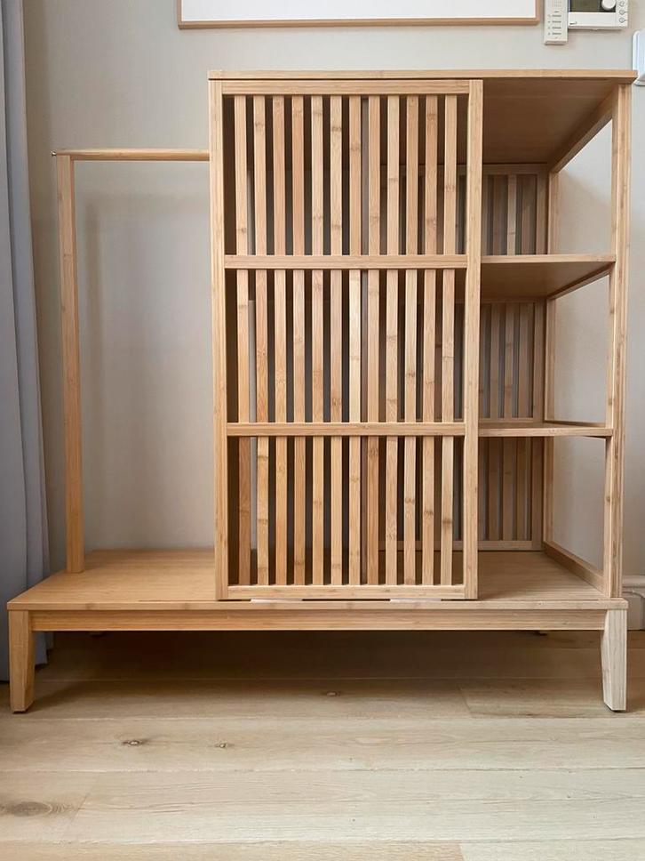 Nordkisa kast bamboe - Zo goed als nieuw -, Huis en Inrichting, Kasten | Kledingkasten, Zo goed als nieuw, 150 tot 200 cm, 50 tot 75 cm