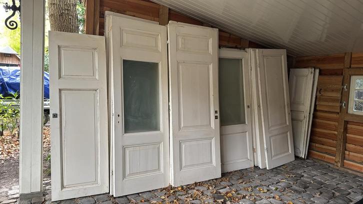 Ouderwetse deuren uit Amsterdam-Zuid, Doe-het-zelf en Verbouw, Deuren en Horren, Gebruikt, Binnendeur, 200 tot 215 cm, 80 tot 100 cm