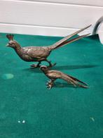 beelden fazanten nikkel groot en klein, Ophalen of Verzenden