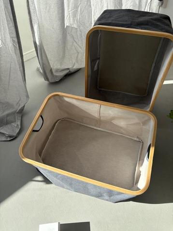 Twee wasmanden Hema in stijl opvouwbare wasmand Brabantia beschikbaar voor biedingen
