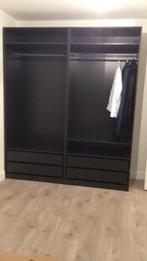 Pax kast zwartbruin, Huis en Inrichting, Ophalen, Gebruikt, 200 cm of meer, Met hangruimte