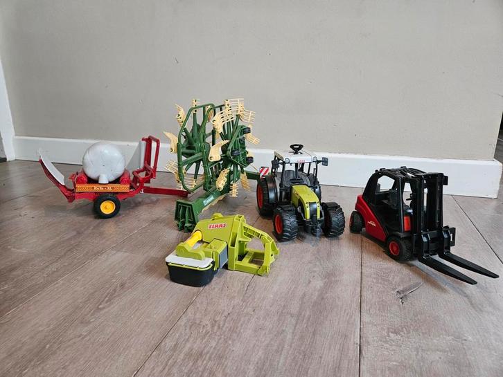 Bruder Wierser, Balenwikkelaar, Maaier, Heftruck,, Kinderen en Baby's, Speelgoed | Overig, Gebruikt, Jongen of Meisje, Ophalen of Verzenden