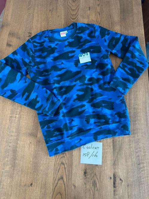 Blauwe coolcat trui sweater als nieuw maat 158 164, Kinderen en Baby's, Kinderkleding | Maat 158, Zo goed als nieuw, Jongen, Trui of Vest