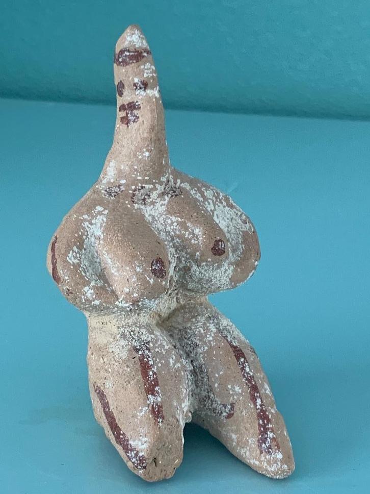 Vruchtbaarheidsbeeldje uit de Halaf-cultuur, 6500 jaar BC, Verzamelen, Mineralen en Fossielen, Overige typen, Ophalen of Verzenden