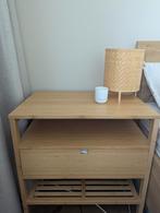 60x40 nachtkastjes van bamboo met lades (2x), Huis en Inrichting, Slaapkamer | Nachtkastjes, Ophalen, Zo goed als nieuw, Hout