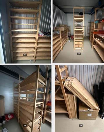 Partij IVAR stellingkasten zijpanele planken 30 en 50cm diep beschikbaar voor biedingen
