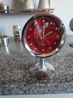 Rhythm wekker rood retro loopt, Ophalen of Verzenden, Zo goed als nieuw