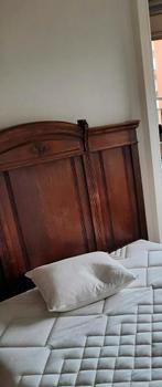 Mooi antiek 140x200 bed en matras dus compleet, Gebruikt, Bruin, Klassiek, Tweepersoons