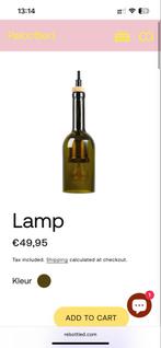 Rebottled Wijnfles Hanglamp 3x, Ophalen of Verzenden, Zo goed als nieuw, Glas, 50 tot 75 cm