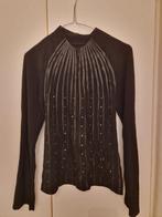 Shirt met leer en strassteentjes maat 38/40, Kleding | Dames, Blouses en Tunieken, Ophalen of Verzenden