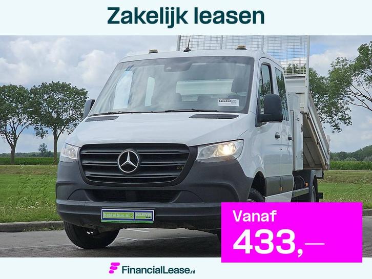 MERCEDES-BENZ SPRINTER 514 dub.cab kipper mbux!, Auto's, Bestelauto's, Bedrijf, Lease, Financial lease, ABS, Airconditioning, Centrale vergrendeling