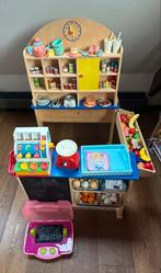 Houten speelkeuken / speelkraam /speelwinkel met Accessoires, Ophalen, Gebruikt, Hout, Speelkeuken