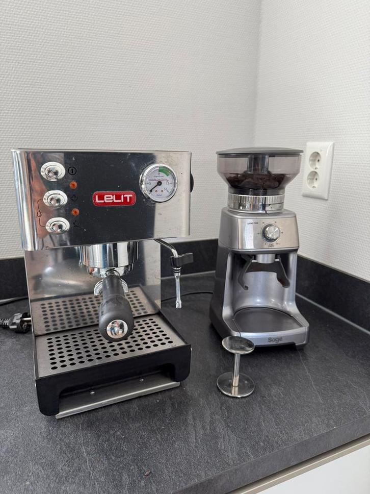 Lelit PL41EM + Sage Dose Control Pro koffiemolen, Witgoed en Apparatuur, Koffiezetapparaten, Zo goed als nieuw, Espresso apparaat
