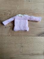 Vintage zacht roze truitje wit kraagje sindy Fleur Barbie, Ophalen of Verzenden, Gebruikt, Kleertjes