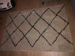 Vloerkleed crème met ruit met 3 bijpassende kussenhoezen, Ophalen, 200 cm of meer, Zo goed als nieuw, 200 cm of meer