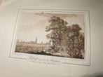 Oude prent: Delft richting Den Haag, 1790, Antiek en Kunst, Kunst | Etsen en Gravures, Ophalen of Verzenden