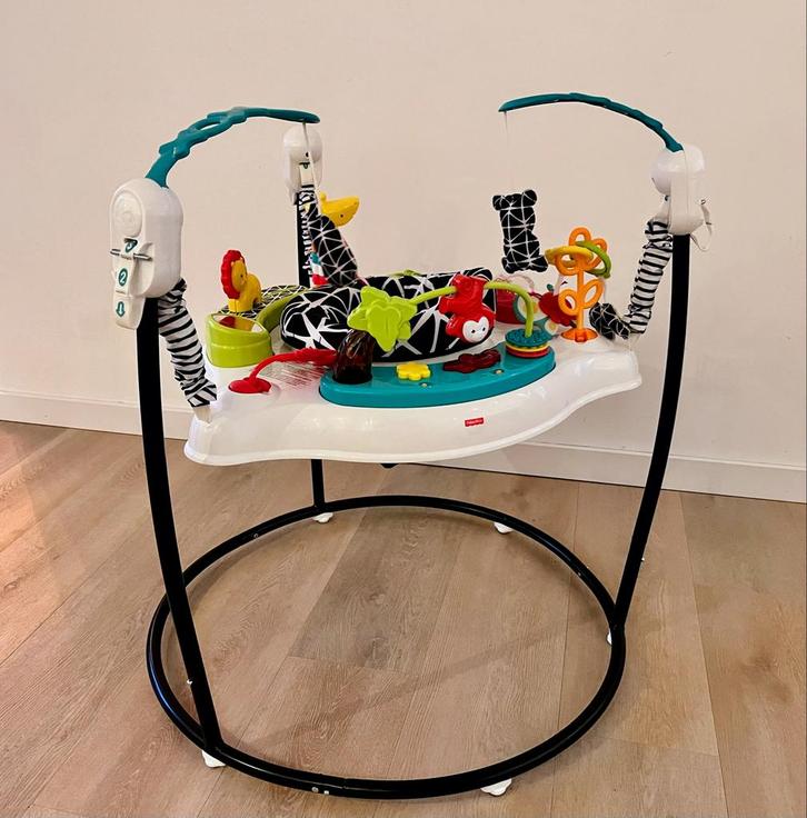 Fisher-Price Jumperoo Animal Wonders, Kinderen en Baby's, Speelgoed | Babyspeelgoed, Zo goed als nieuw, Babygym, Met licht, Ophalen of Verzenden