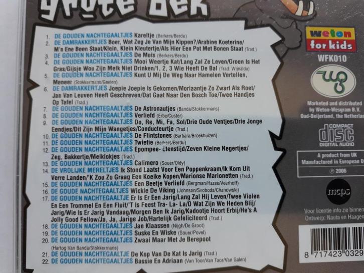 LIEDJES MET EEN GROTE BEK, Cd's en Dvd's, Cd's | Kinderen en Jeugd, Zo goed als nieuw, Muziek, 3 tot 5 jaar, 6 tot 9 jaar, Vanaf 10 jaar