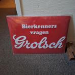 Grolsch bord, Ophalen of Verzenden, Gebruikt, Reclamebord, Plaat of Schild, Grolsch