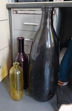 Grote Glazen Sierflessen Set, Gebruikt, Overige kleuren, Ophalen of Verzenden, Glas
