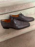 SANTONI leather heren  designer veter schoen maat 8/5 /42/5, Kleding | Heren, Ophalen of Verzenden, Zo goed als nieuw, Bruin