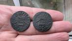 2 munten bodemvondst bisdom Luik, Postzegels en Munten, Ophalen of Verzenden, Overige landen