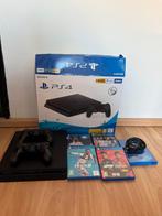 PS4 Slim 500GB + 2 controllers, Met 2 controllers, Ophalen of Verzenden, Zo goed als nieuw, Slim
