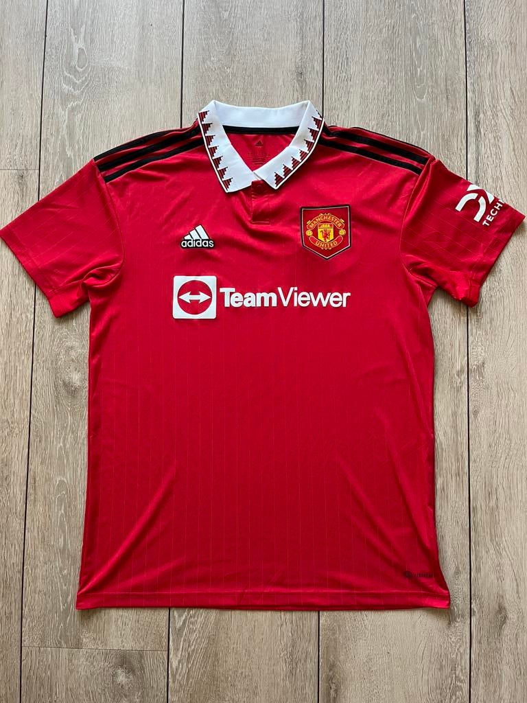 Origineel Manchester United shirt, maat L, Rood - Wit, Maat L, Ophalen of Verzenden, Zo goed als nieuw, Shirt
