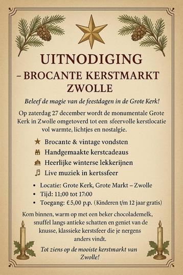 Kerstmarkt Zwolle Zaterdag 27 december 2025 beschikbaar voor biedingen