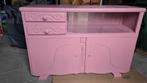 *GRATIS* Roze Dressoir 121x40x84 cm, Ophalen, Gebruikt, 100 tot 150 cm, Glas