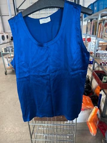 Prizzi Zijden Top Blauw Maat M beschikbaar voor biedingen